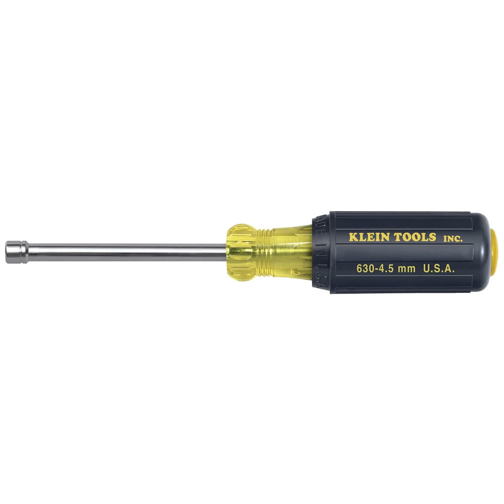 Klein Tools Desarmador de caja de 4,5 mm con mango Cushion-Grip™ y barra hueca de 7,6 cm