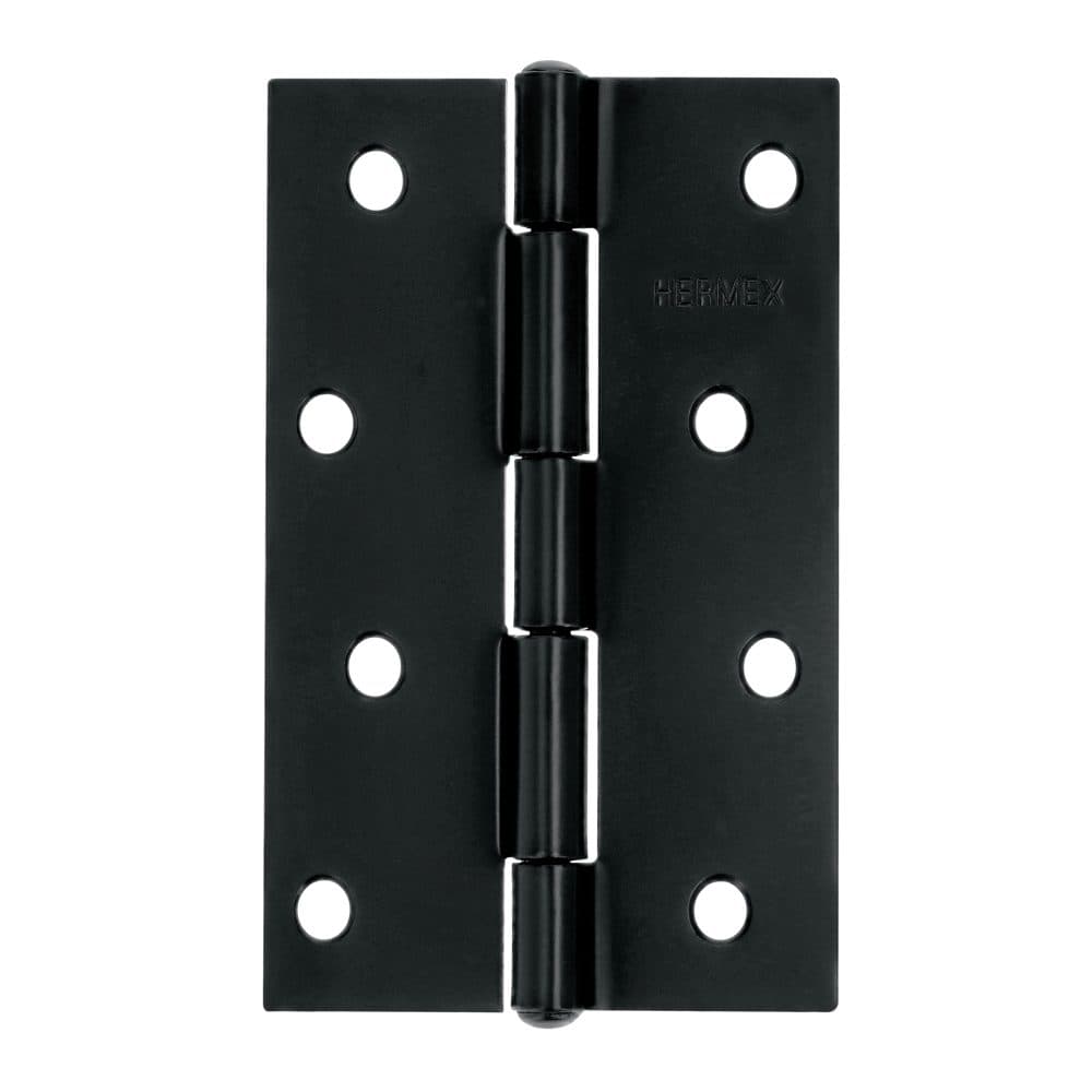 Truper Bisagra rectangular 4 x 2-3/4", acero negro mate, HERMEX