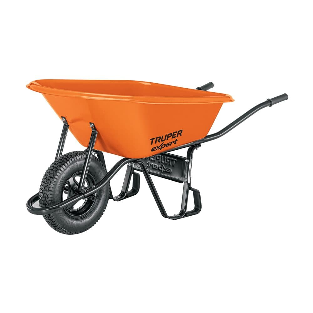 Truper Carretilla 6ft3 EXPERT plástica, neumática, bastidor tubular