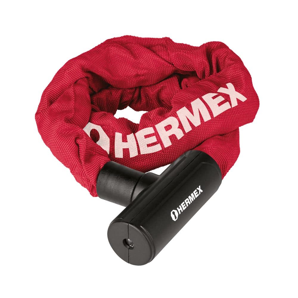 Truper Candado con cadena forrada de 10 mm, HERMEX