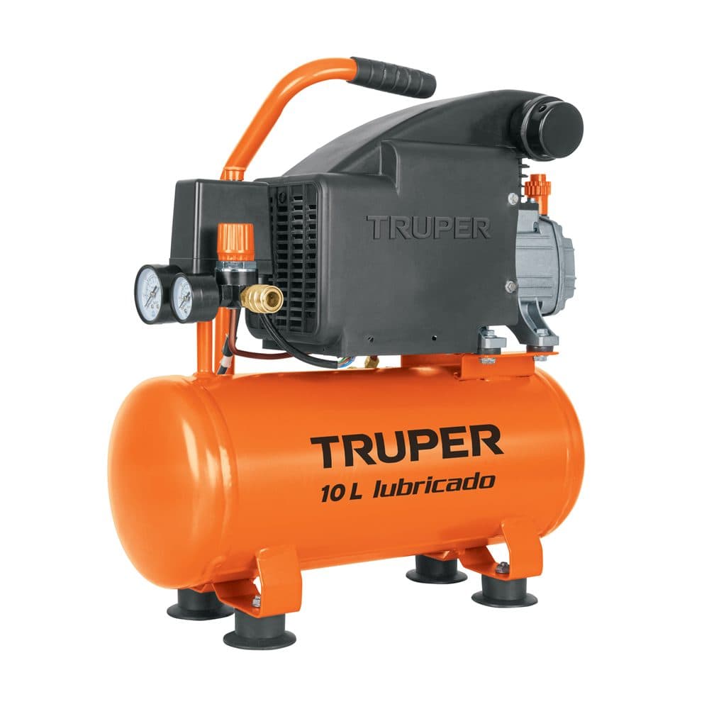 Compresor lubricado, 10 L, 2HP, horizontal, 127 V, TRUPER