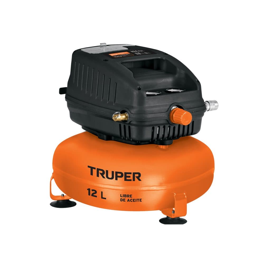 Compresor libre de aceite, 12 L, 1 HP, 127 V, TRUPER