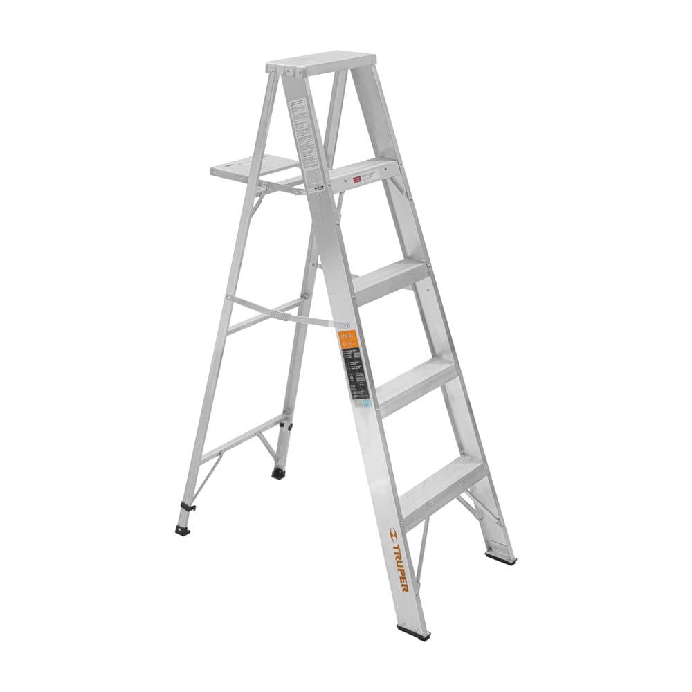 Escalera de tijera 100% aluminio tipo ll 4 peldaños, TRUPER