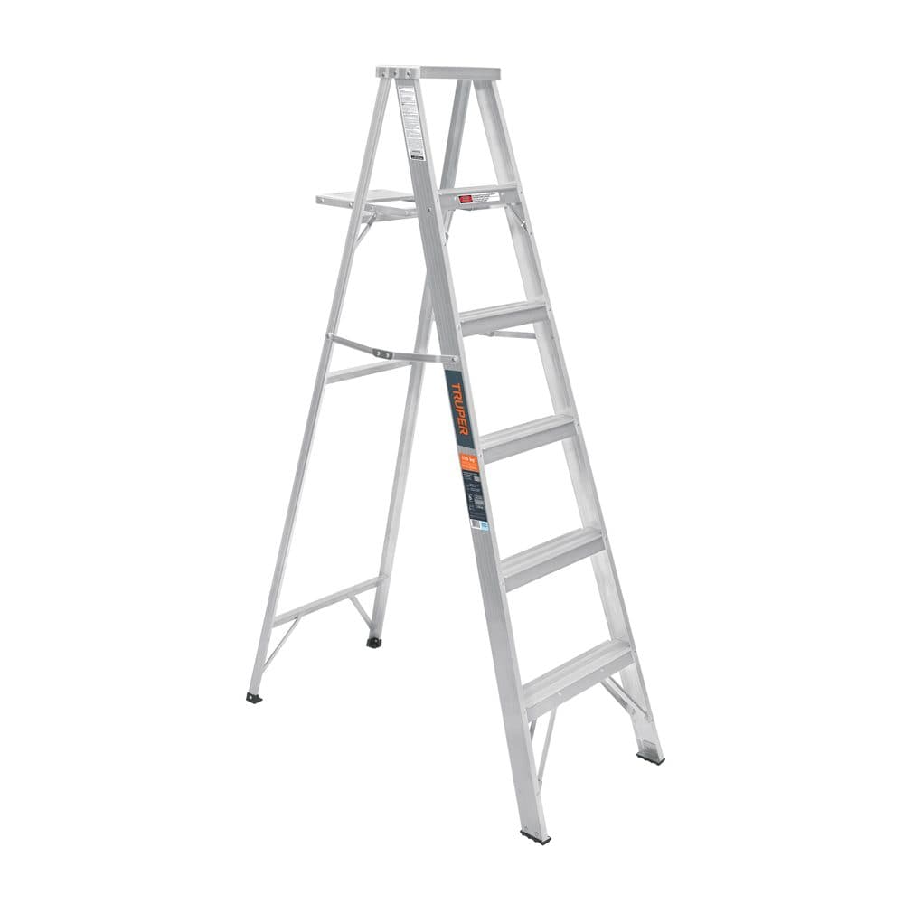 Escalera de tijera 100% aluminio tipo ll 5 peldaños, TRUPER