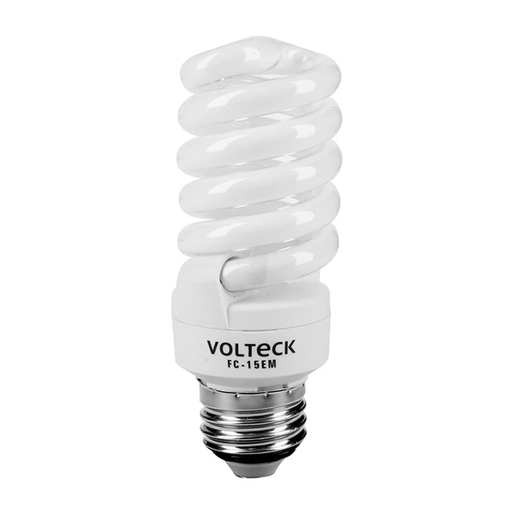 Truper Lámpara espiral mini T2 15 W luz cálida en blíster, VOLTECK