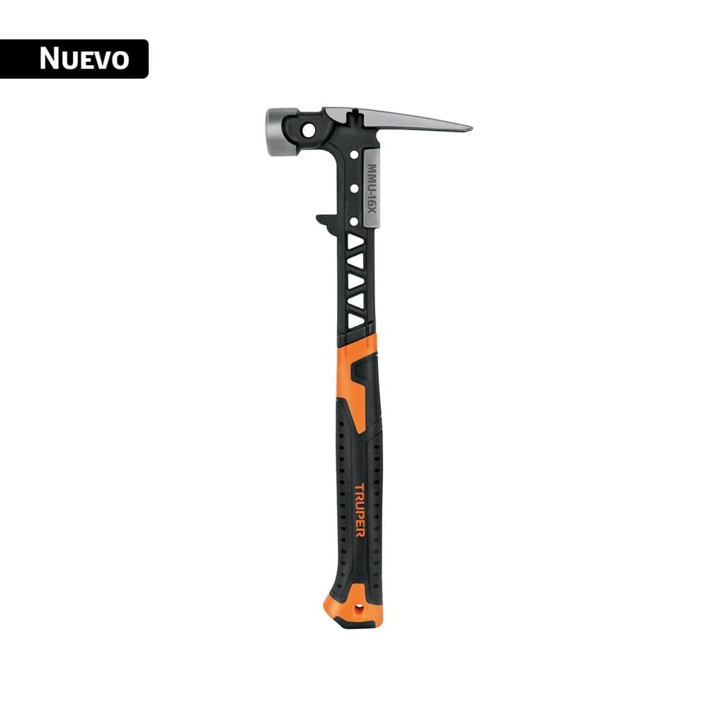 Truper Martillo multifuncional, forjado, 16 oz uña recta, EXPERT