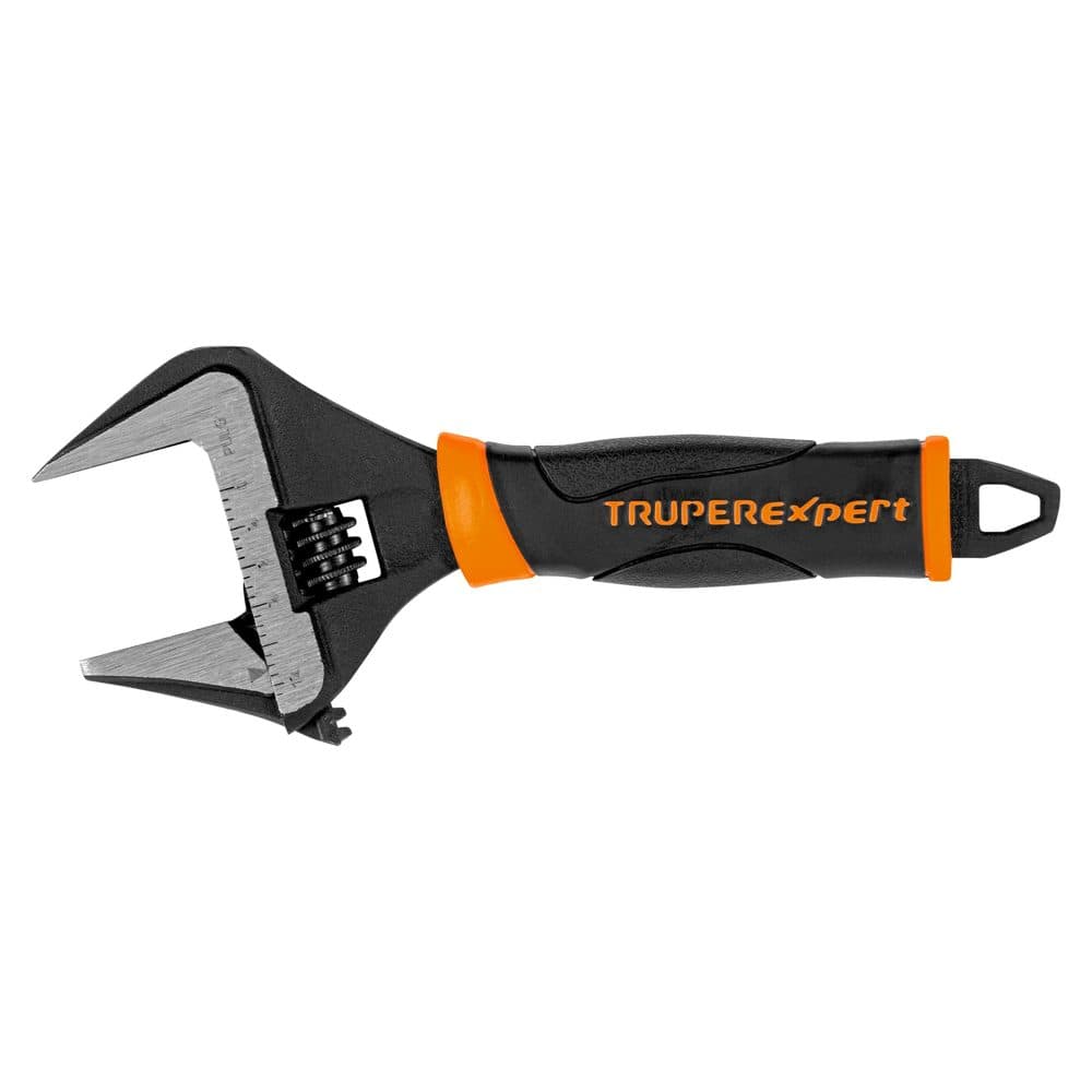 Truper Llave ajustable (perico) 6" boca ancha Comfort Grip, EXPERT