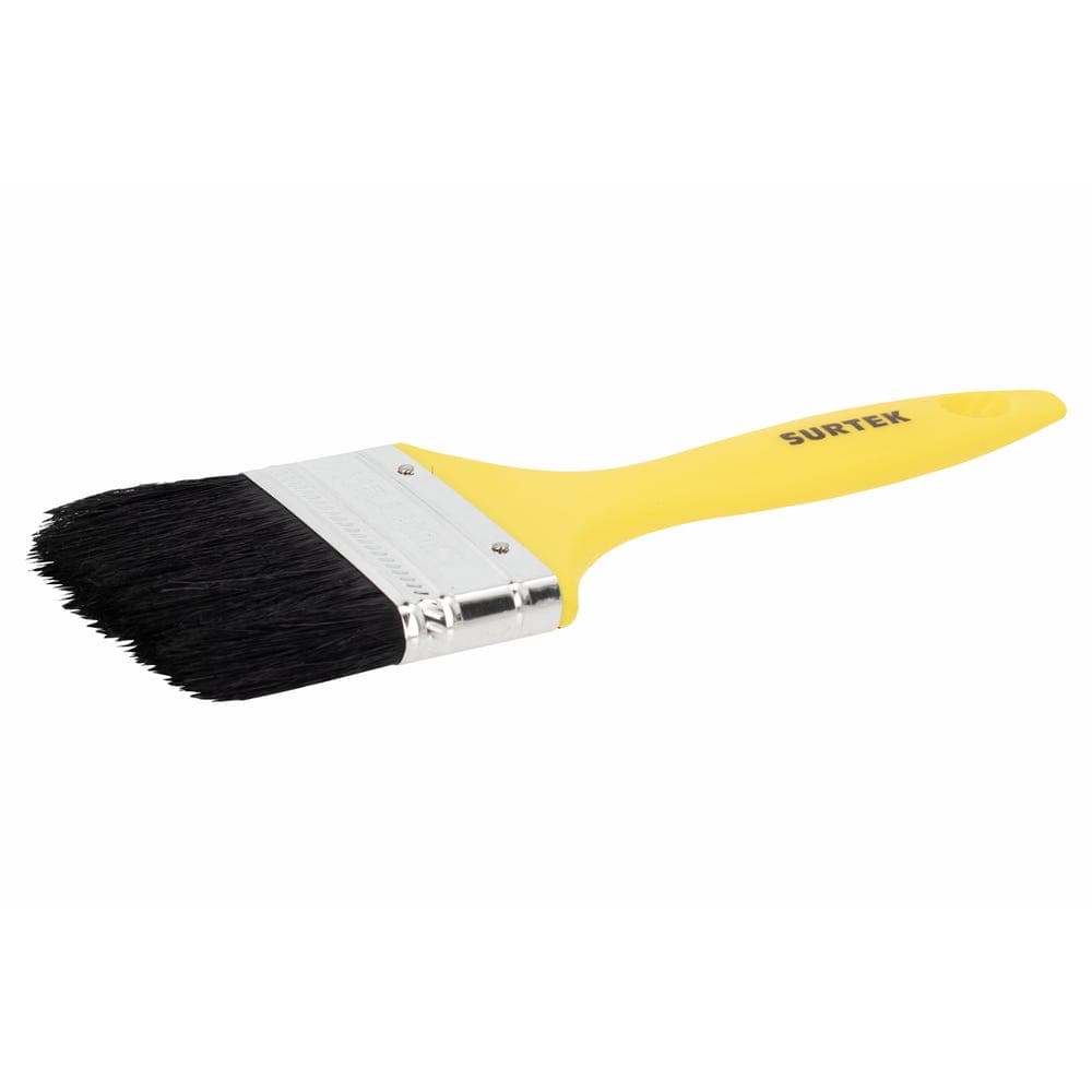 Surtek Brocha de cerdas naturales con mango plástico 2-1/2" x 44 mm, grosor de cerda 10.7 mm