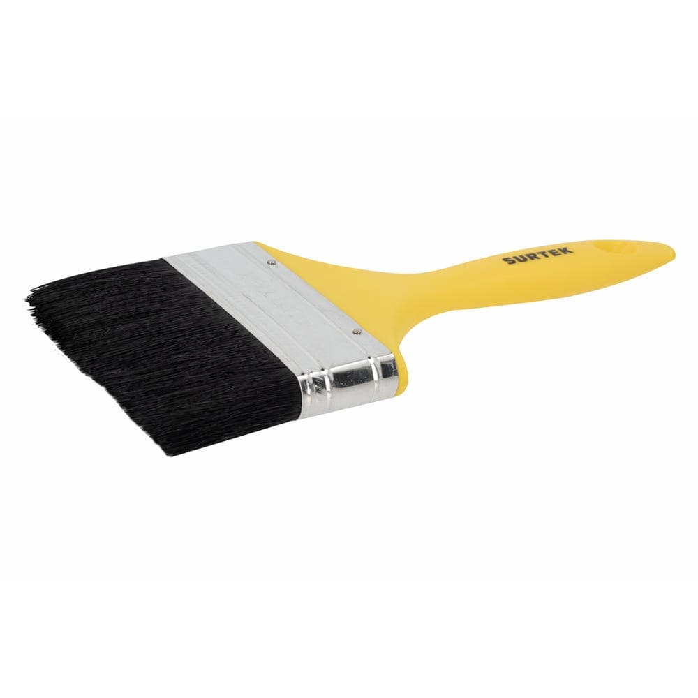 Surtek Brocha de cerdas naturales con mango plástico 4" x 47 mm, grosor de cerda 15 mm