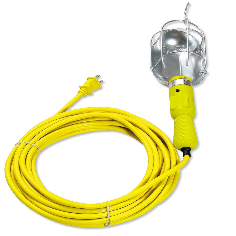 Surtek Lámpara de taller con canastilla metálica, color amarillo 15 m
