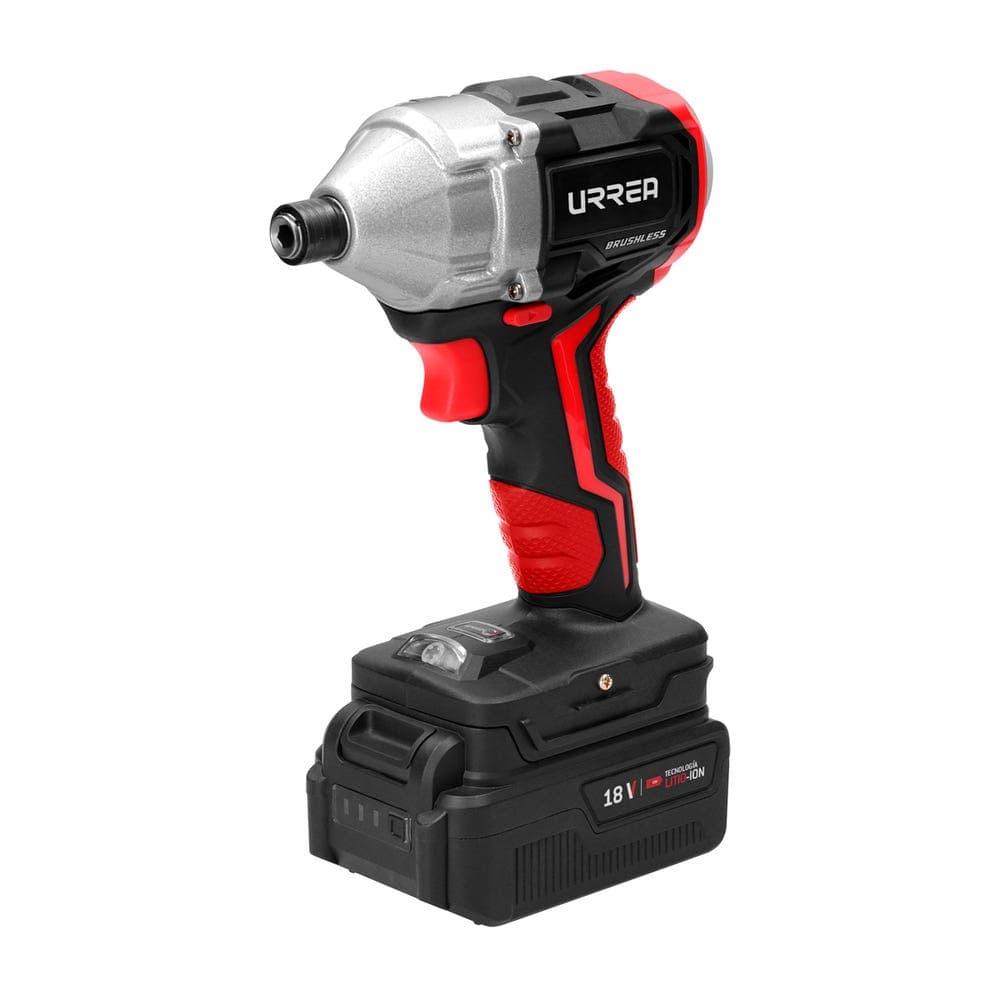 Urrea Atornillador de impacto 1/4" a batería Litio-ion 18 V, 350, 280, 200 Nm