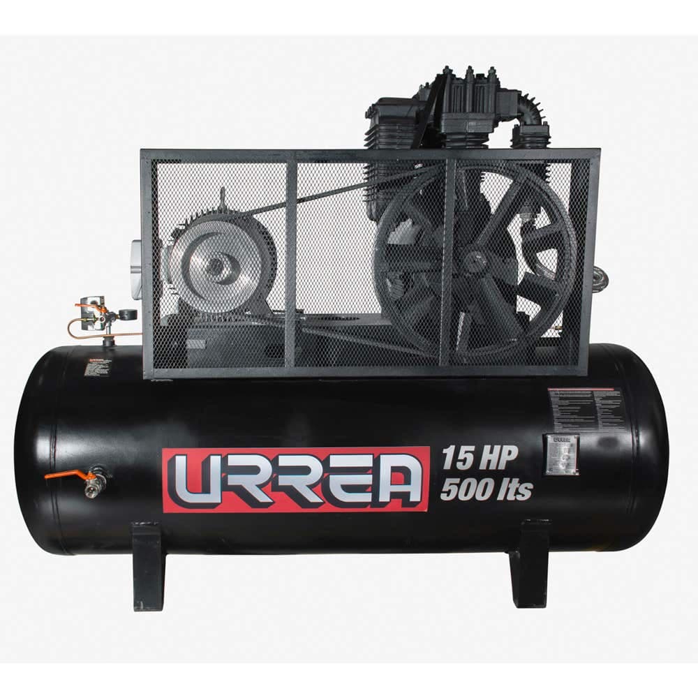 Urrea Compresor de aire eléctrico de banda 500 Lt, 15 HP, 220 V - 440 V