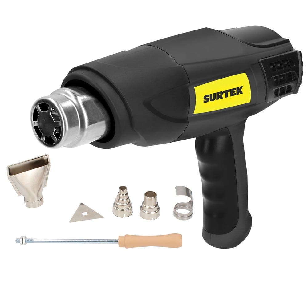 Surtek Pistola de calor enfriamiento rápido 1800 W , 50° C a 550°C, 120 V, 6 acc, maletin