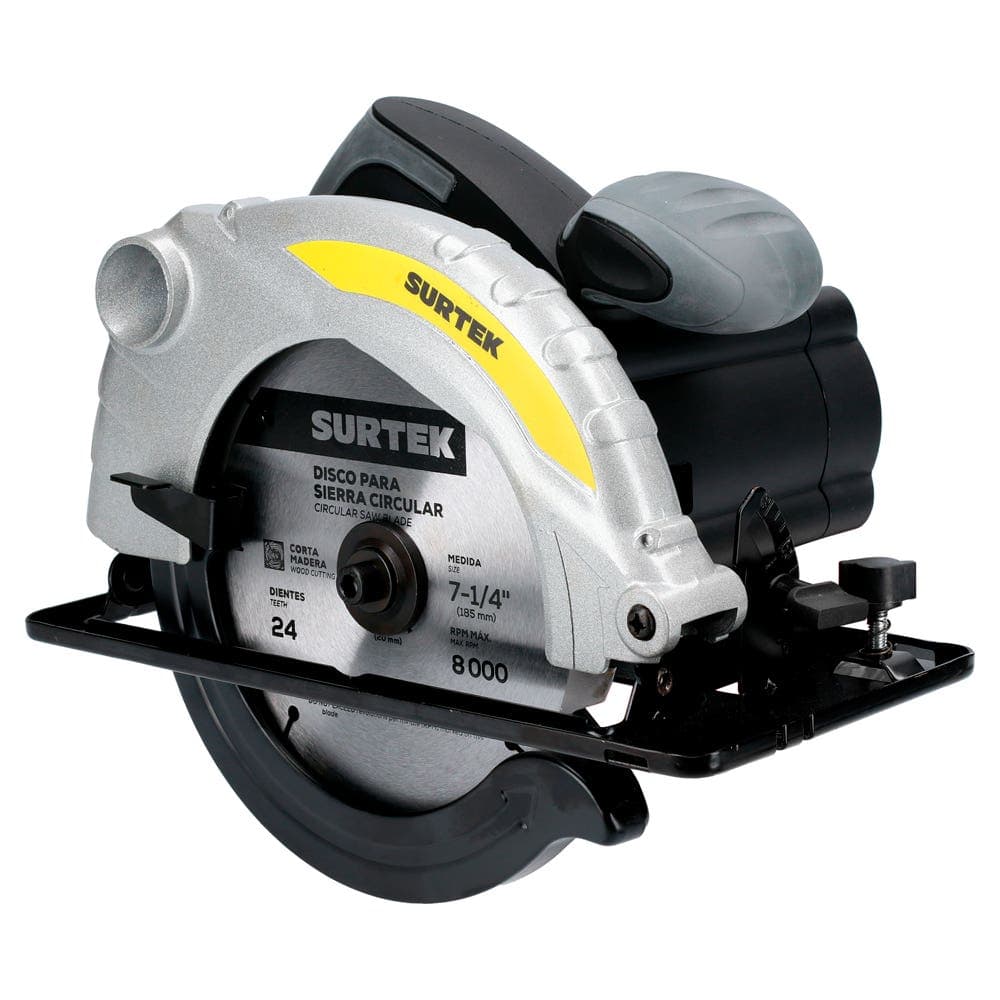 Surtek Sierra circular 7-1/4", 1200 W, 120 V, 4500 RPM