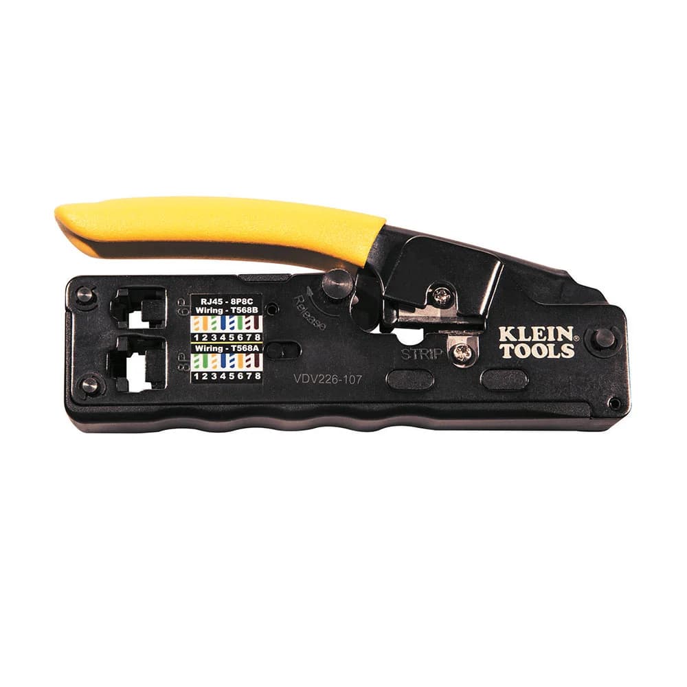 Ponchadora de cables CAT6, CAT5e, CAT3 conectores modulares RJ45 y RJ11/12 Klein Tools VDV226-107
