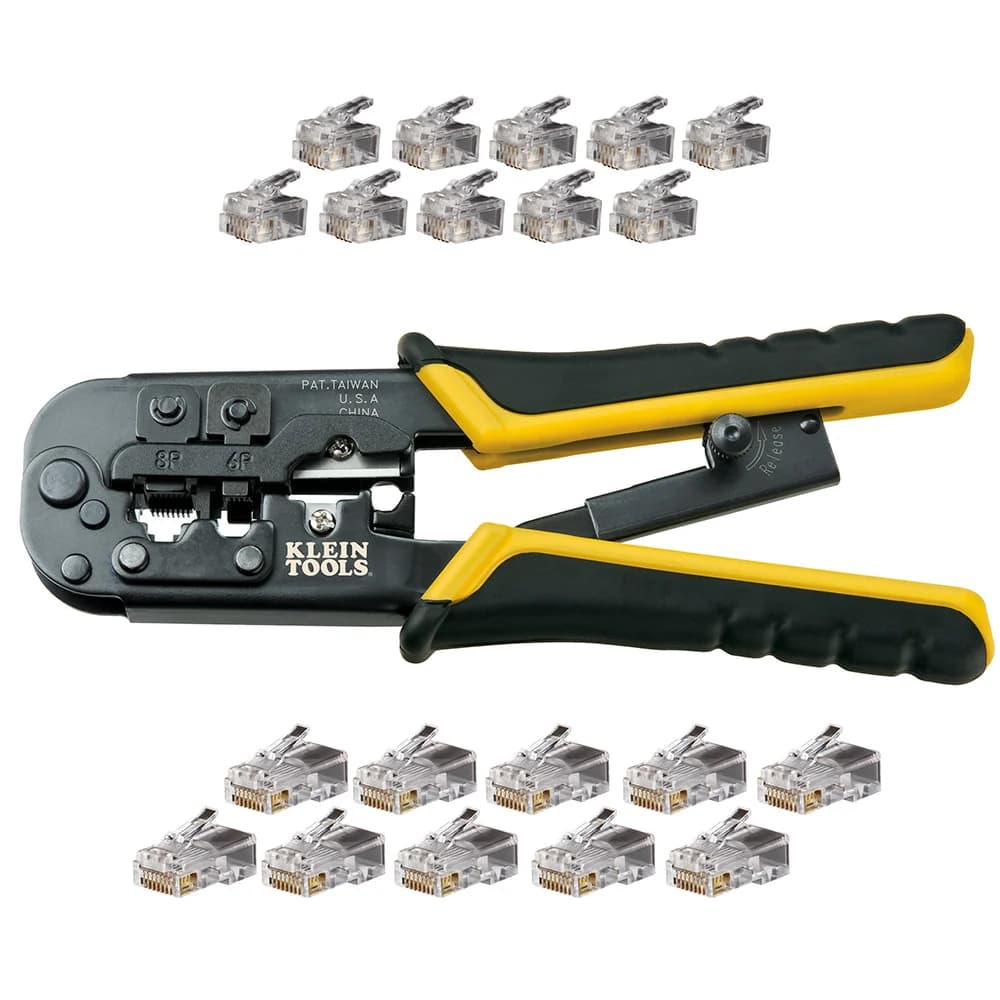 Kit de Ponchadora/Peladora de cable conductores de par (RJ11/RJ12, RJ22 y RJ45) Klein Tools VDV226-817