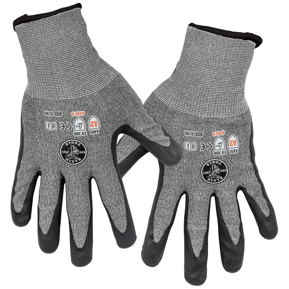 Klein Tools Guantes de trabajo extragrandes con resistencia a los cortes Nivel 2, aptos para pantallas táctiles, 2 pares