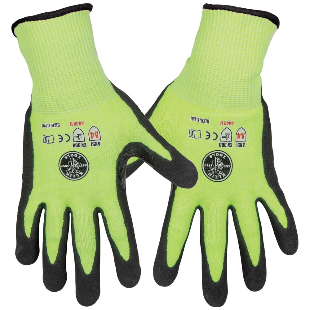 Klein Tools Guantes de trabajo extragrandes con resistencia a los cortes Nivel 4, aptos para pantallas táctiles, 2 pares