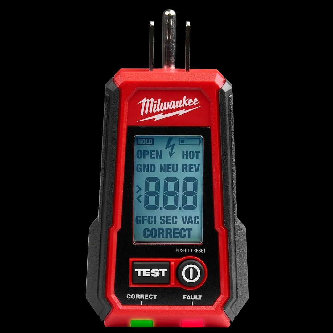 Milwaukee Probador digital de enchufes con GFCI