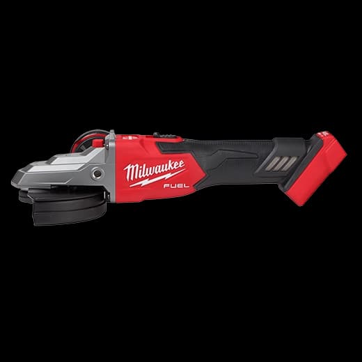Milwaukee Rectificadora con freno de cabeza plana M18 FUEL™ de 5", con interruptor deslizante y bloqueo
