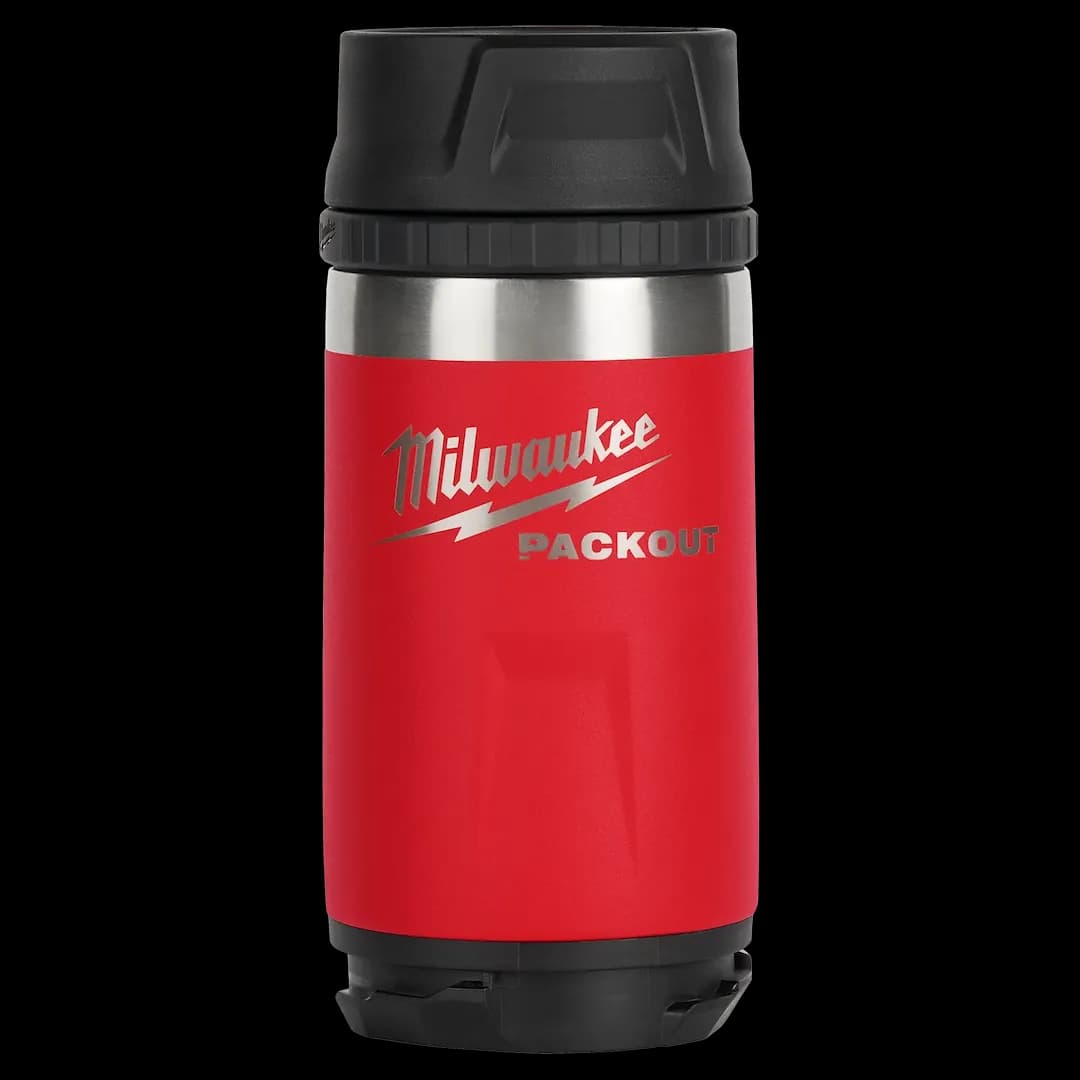Milwaukee Botella con aislamiento de 12 oz PACKOUT™ con tapa de boca angosta