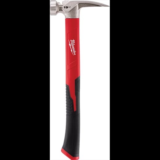 Milwaukee Martillo con mango de polímero/fibra de vidrio liso de 19 oz